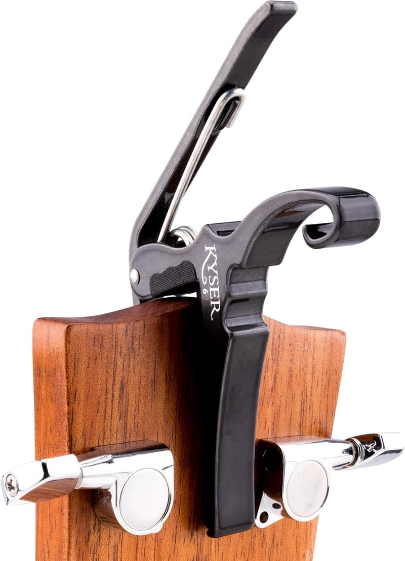 Kyser Quick-Change Guitar Capo for 6-string acoustic guitars, Black Chrome, KG6BCA - Image 4