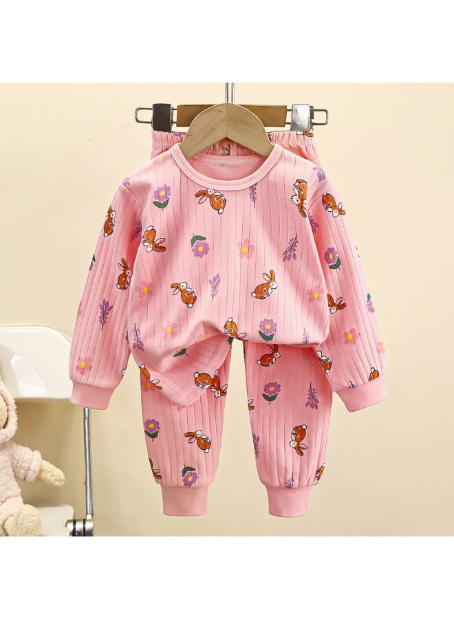Children's Autumn Clothes And Pants Autumn Baby A Underwear Suit Boys' Warm Girl Pure Cotton Home Clothes Children's Clothing