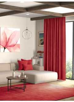 Velvet Textured Metallic Red Island Curtain Extrafor Pleated - pzsku/ZD3679309FCC906D856ADZ/45/_/1737476139/1ce1eaff-5cf3-4193-a6a7-e0472ea9821c