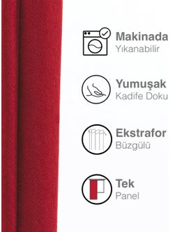 Velvet Textured Metallic Red Island Curtain Extrafor Pleated - pzsku/ZD3679309FCC906D856ADZ/45/_/1737476142/0606187d-f635-426f-b88b-35315fd741e8