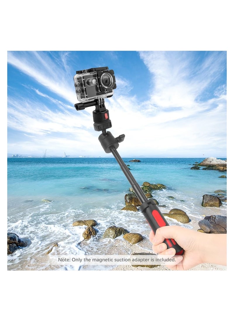 SYOSI - Magnetic Suction Adapter Tripod Adapter Quick Release Base Mount Action Camera Accessories Screws Free with Magnetic Base Compatible with 11/10/9/8/7 Insta 360 AKASO DJI Action - Image 1