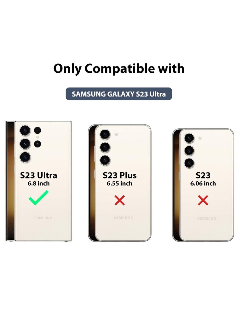 KASTWAVE جراب KASTWAVE لهاتف Samsung Galaxy S23 Ultra مع حزام حبل قابل للفصل، وحماية من السقوط، وظهر صلب ومصد ناعم، جراب هاتف واقٍ رفيع لهاتف Galaxy S23 Ultra مقاس 6.8 بوصة - أزرق - Image 2