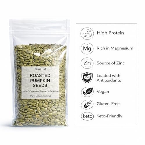 Minimal Roasted Pumpkin Seeds - 800g | Crunchy, Lightly Roasted | High Protein, Rich in Magnesium | Ideal for Snacking, Salads & Smoothies - Image 4