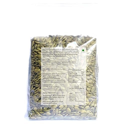Minimal Roasted Pumpkin Seeds - 800g | Crunchy, Lightly Roasted | High Protein, Rich in Magnesium | Ideal for Snacking, Salads & Smoothies - Image 2