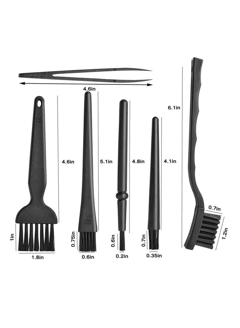 إي سي في في مجموعة فرش تنظيف لوحة مفاتيح الكمبيوتر الصغيرة المحمولة المصنوعة من النايلون بمقبض بلاستيكي مضاد للكهرباء الساكنة من ECVV - Image 4