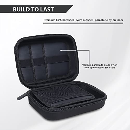 GadgetBite EVA Organiser Portable Pouch for Electronic Accessories USB Cables, Power Bank, Battery, Hard Drive, SD Memory Card, Earphones, Travel Gadgets & Organiser Rugged Travel Friendly Black - Image 4