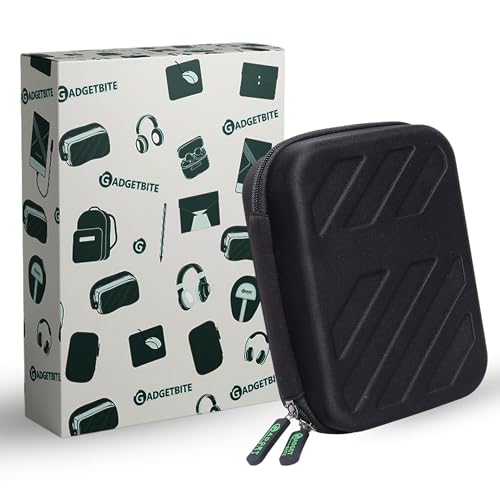 GadgetBite EVA Organiser Portable Pouch for Electronic Accessories USB Cables, Power Bank, Battery, Hard Drive, SD Memory Card, Earphones, Travel Gadgets & Organiser Rugged Travel Friendly Black - Image 2