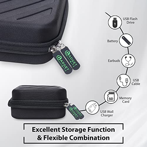 GadgetBite EVA Organiser Portable Pouch for Electronic Accessories USB Cables, Power Bank, Battery, Hard Drive, SD Memory Card, Earphones, Travel Gadgets & Organiser Rugged Travel Friendly Black - Image 3