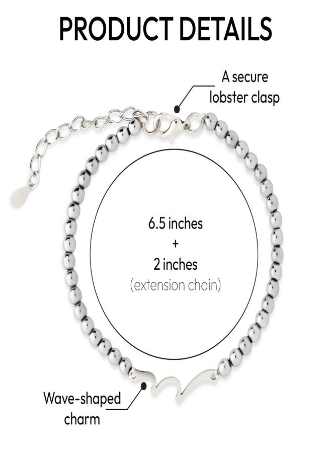 DINIZON Inspirational Bracelets For Women, Waves Of Life Birthdays Gifts For Sister, Best Friend, Meaningful Encouragement Jewelry, Life Is Tough But So Are You Strong Gifts For Cancer Survivors (Birthday) - Image 4