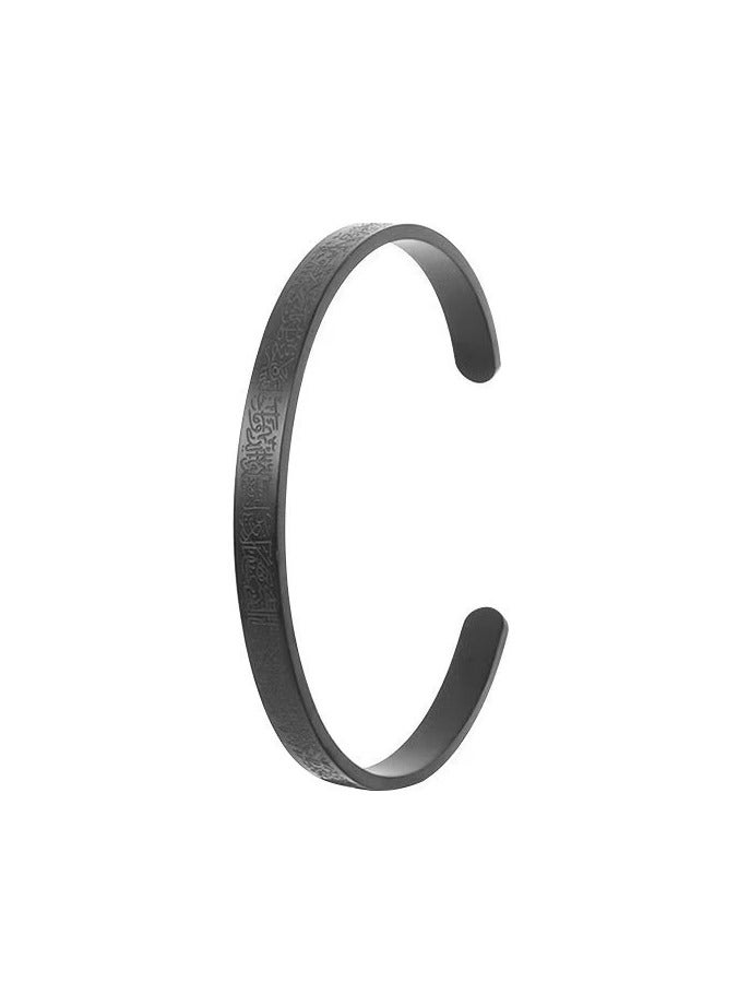 Mark Fairwhale Vintage Stainless Steel Carved C-Shaped Open Men's And Women's Bracelet 