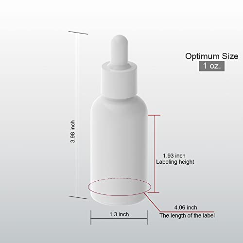 seafulee 1oz White Coated Eye Glass Dropper Bottles (30ML) with White Cap and Pipettes, UV Safe Bottles for Essential Oils and Aromatherapy (Pack of 30) - Image 4