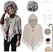 EBYTOP Old Lady Costume for Kids 100 Days of School Costume for Girls 100th Day Grandma Dress UpSet1 - Image 2