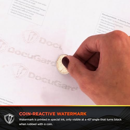 DocuGard Standard Blue/Canary 2-Part Medical Security Paper - CMS Approved for Prescription Printing & Fraud Prevention - 6 Security Features - Laser & Inkjet Printer Compatible - 250 Sheets (04544) - Image 4