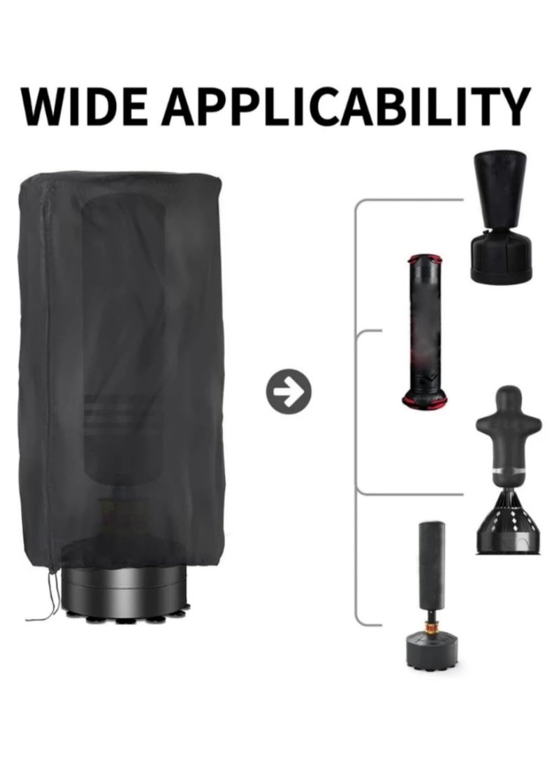 Generic Waterproof Punching Bag Cover Durable Oxford Cloth Dustproof Protective Cover for Freestanding Heavy Bag with Zipper Design Reinforced Handles for Boxing Sandbag Training 34.04 x 147.83in - Image 4