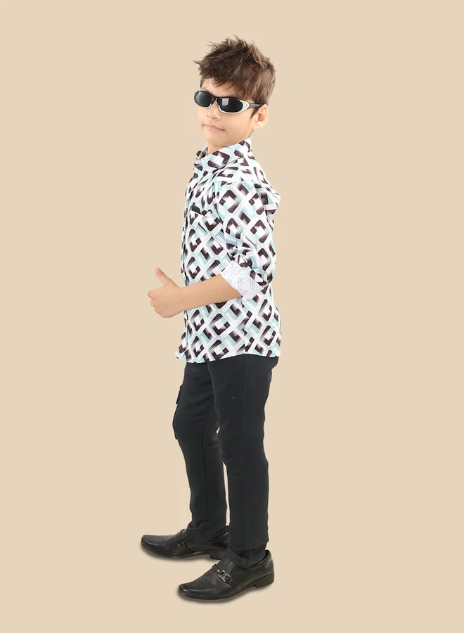 Ts Trends Ts Trends Printed Buttoned Shirt and Pant Set