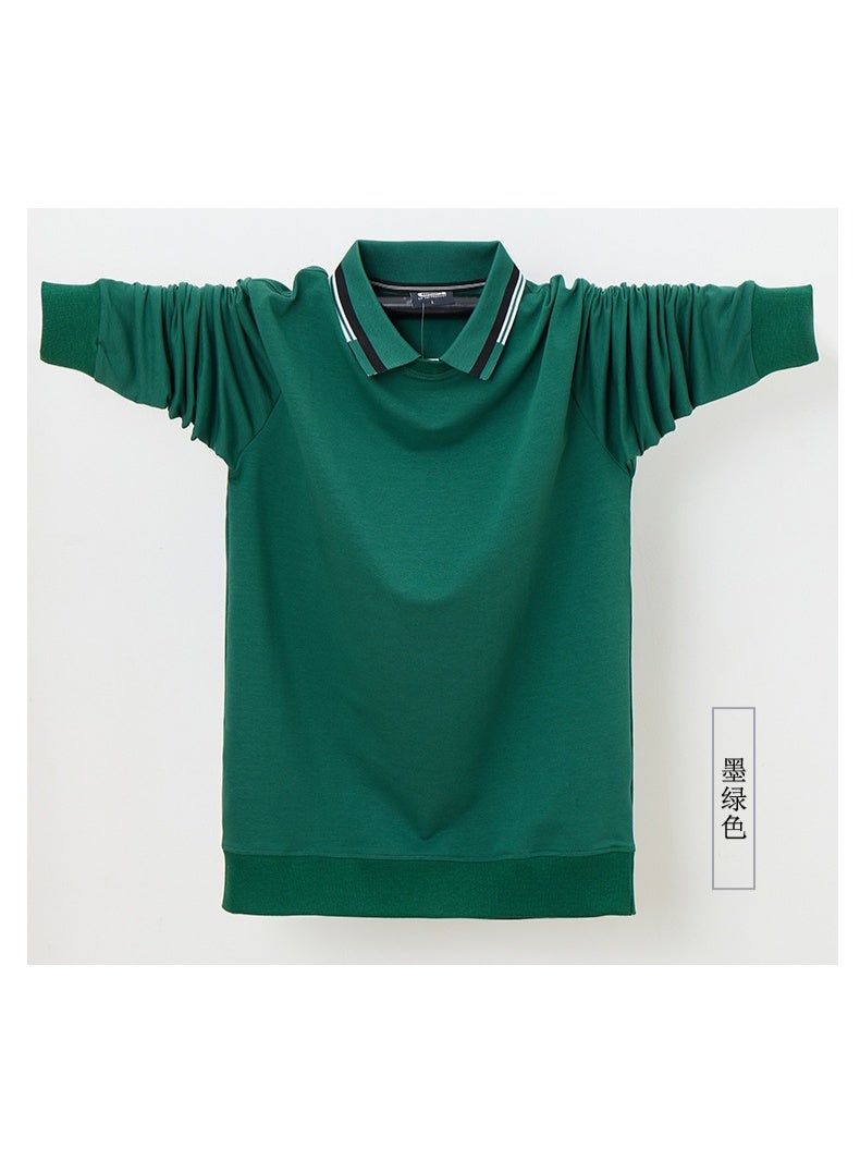 Men's Autumn Long-Sleeved Polo Shirt Men's Plus Size Loose Casual Polo Shirts Cotton Business Long Sleeve Casual Shirt - Image 1