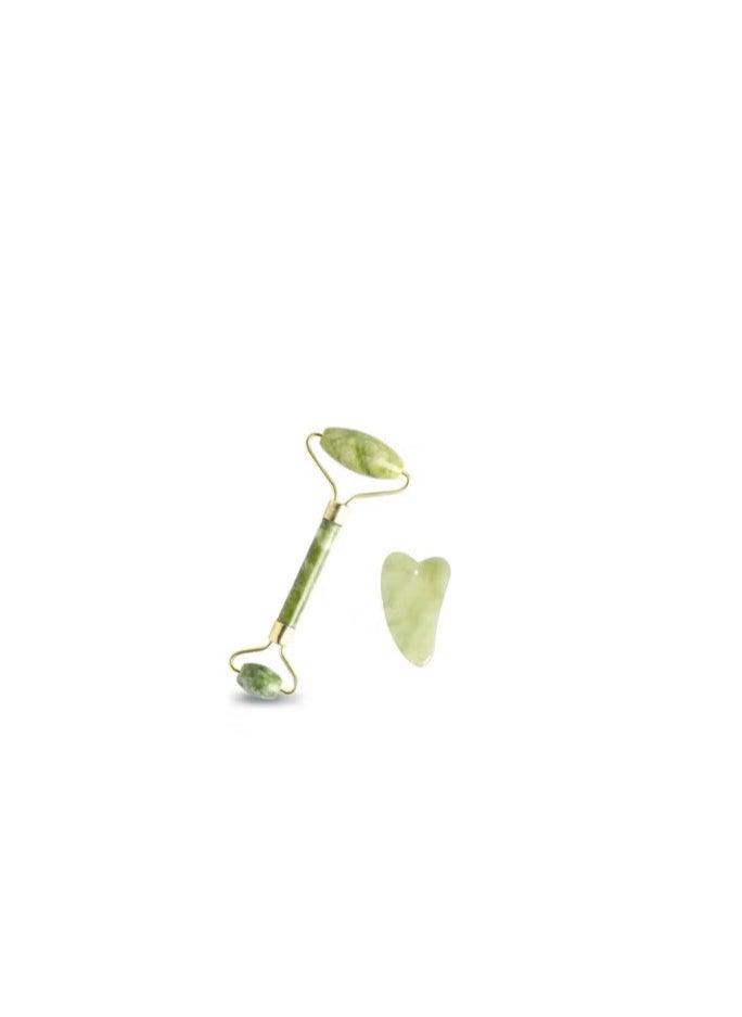 Generic Anti-Aging Jade Roller Massage and Gua Sha Facial Tools Set-Natural Jade Gua Sha Massage Tool for Face and Full Body  - Image 1