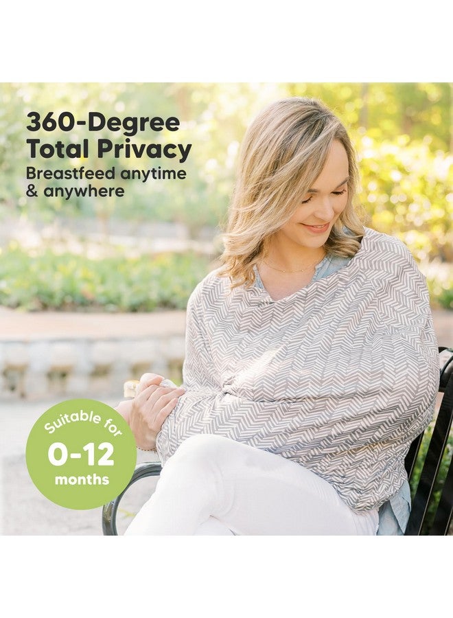 KeaBabies Car Seat Covers For Babies Nursing Cover Baby Car Seat Cover Nursing Covers For Breastfeeding Carseat Cover Girls Boy Breastfeeding Cover Infant Car Seat Cover Stroller Cover (Herringbone) - Image 4