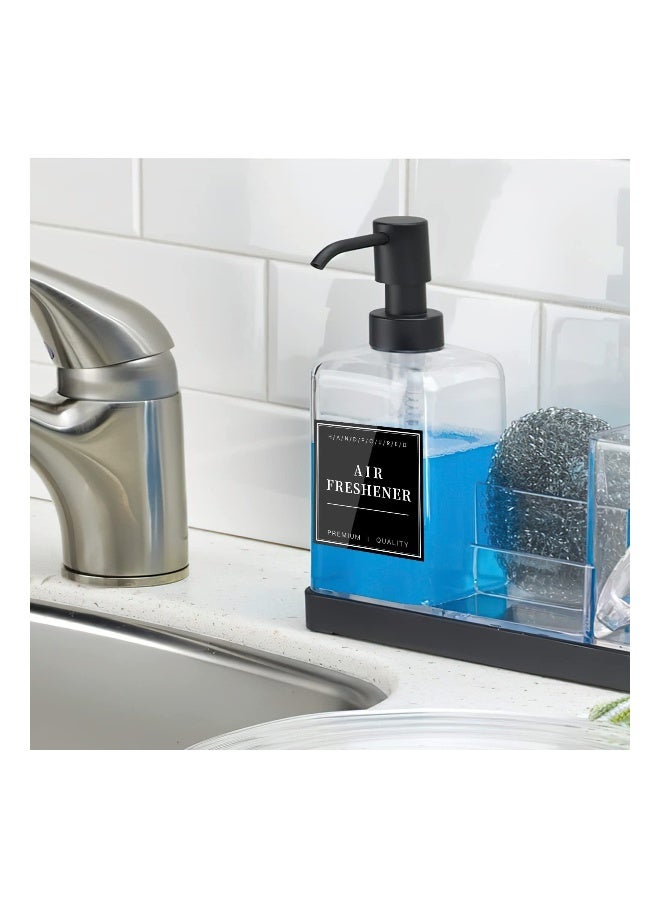 Generic 36PCS Waterproof Bottle Labels, Hand Soap Waterproof Label Stickers Durable Shampoo and Conditioner Bottle Labels Soap and Shampoo Waterproof Dispenser Tags for Glass or Plastic Bottles(Black) - Image 4
