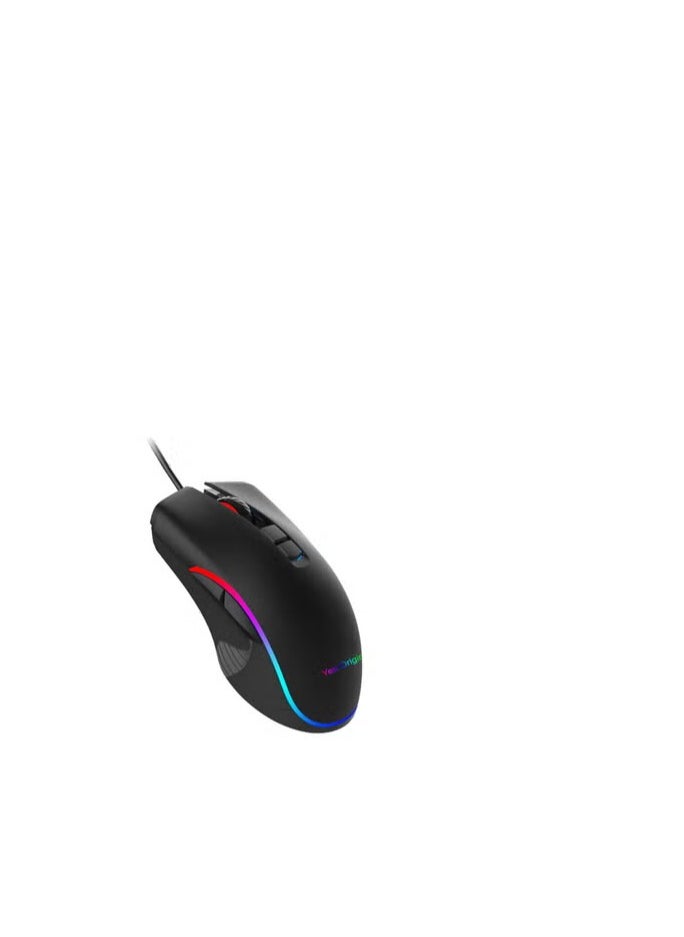 YES - ORIGINAL - ماوس جيمينج للالعاب من يس اوريجنال - موديل GX66 - قابل للتخصيص 6 ازرار ماكرو - بدقة 7200 نقطة - اسود - Image 1