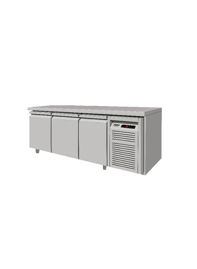 Sofia Refrigeration Commercial Refrigerator Undercounter Three (3) Doors Freezer Stainless Steel 540 Liters Capacity Low Noise Energy Efficient Restaurant Kitchen Refrigerator - Image 1