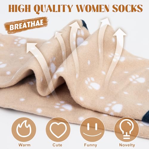 YSense Wear Women's Cute Animal Socks 5 Pairs, Multicolor - Image 3