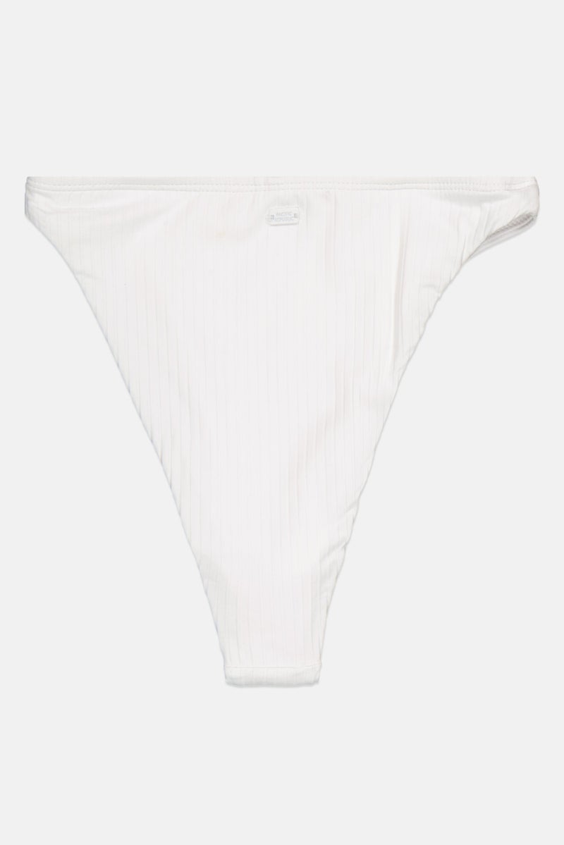 Pull & Bear Women Solid Bikini Bottom, White  - Image 3