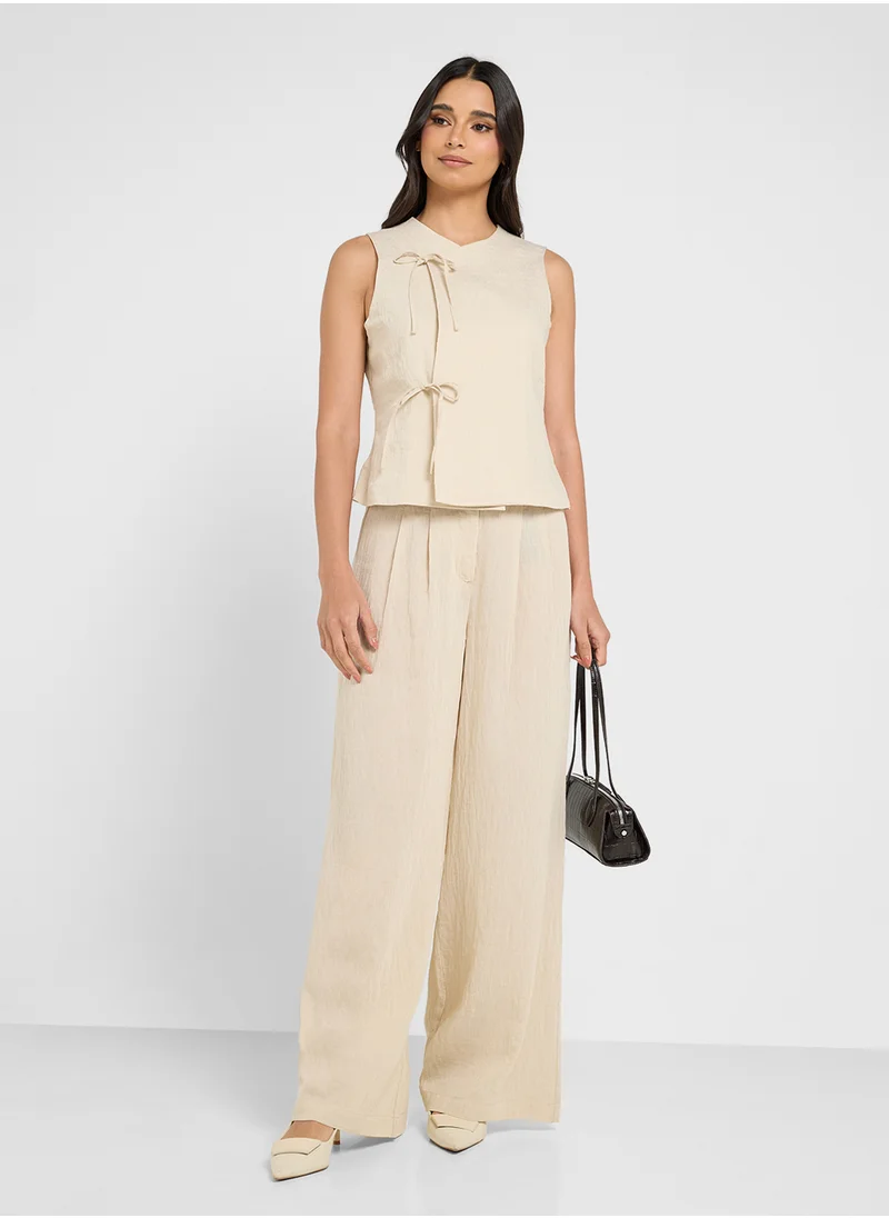 فيرو مودا Pleated High Waist Plazzo Pants