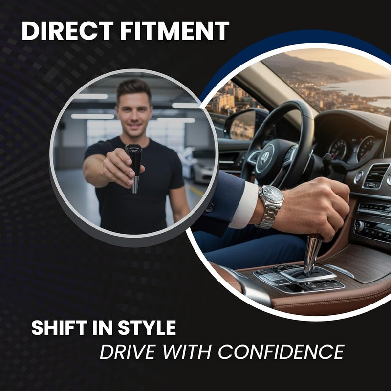 SHIFTIN Gear Shift Knob Shifter fit for Toyota 4Runner Sequoia Land Cruiser Highlander Tundra Prius-C and Lexus LX-470 LX570 LS-400 LS430 RX330 RX-350 RX400h (Punched Black Leather/Piano Black) - Image 5