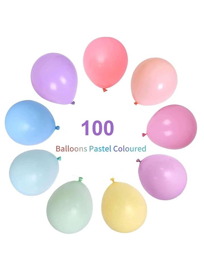 Olliwon 100PCS Macaron Candy Colored Latex Party Balloons for Any Occasion Arch balloon tower for parties - Image 1