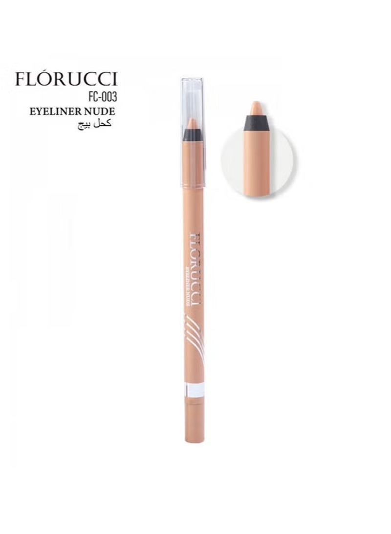 فلوروتشي طقم كحل لتحديد العين باللون الأسود والبيج - تركيبة كريمية ممتازة لتحديد العيون المتألق والدقيق مع أداء مقاوم للماء ويدوم طويلاً، قطعتان - Image 5