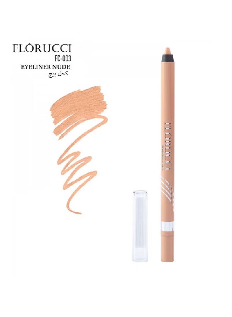 فلوروتشي طقم كحل لتحديد العين باللون الأسود والبيج - تركيبة كريمية ممتازة لتحديد العيون المتألق والدقيق مع أداء مقاوم للماء ويدوم طويلاً، قطعتان - Image 3
