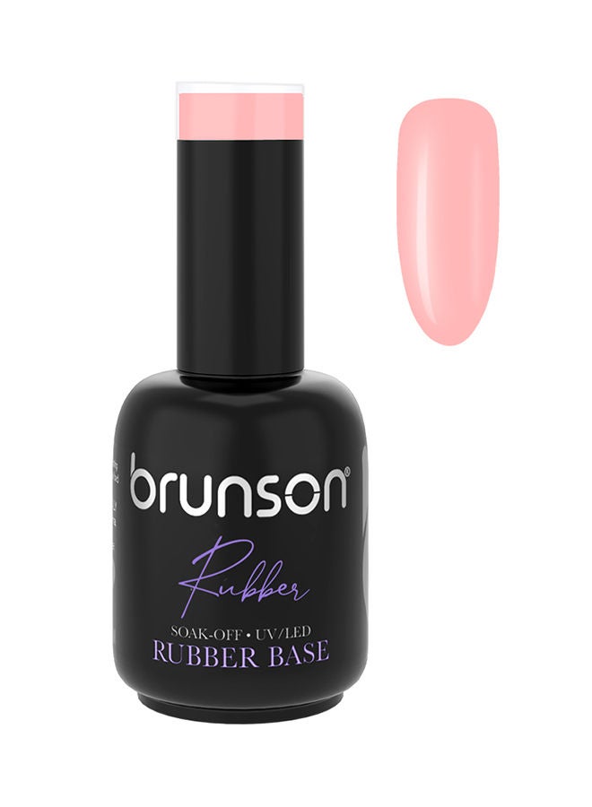 brunson Rubber Base Gel Nail Polish Long Lasting Gel Polish Base for Chip-Free Shine Strengthens French Manicure Pedicure Rubber Base Coat UV/LED Rubber Gel Soak Off Nail Art Hard Gel Polish 18ml  BRB46