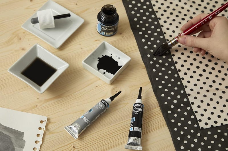 Pebeo Setasilk Silk Painting Bottle - 45 ml, Silver Grey - Image 4