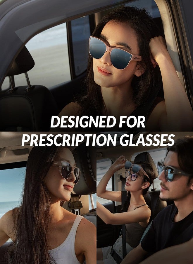 BENEUNDER Polarized Fit Over Sunglasses for Womens & Men, Retro Round Lightweight Folding Sunglasses for Nearsightedness - Image 2