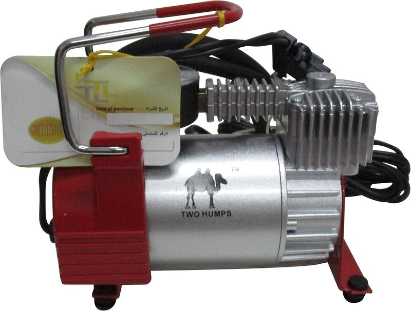 Two Humps Portable Dual Valve Air Compressor, 12 V, AC-MT1C