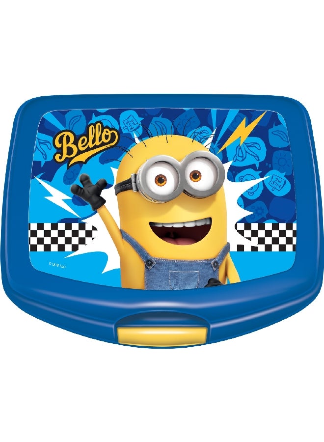 First Kid Minions The Rise of Gru High Quality Durable Rectangular Lunch Box for Kids Blue 6 x 14 x 17 cm 112-30-0810 - Image 1