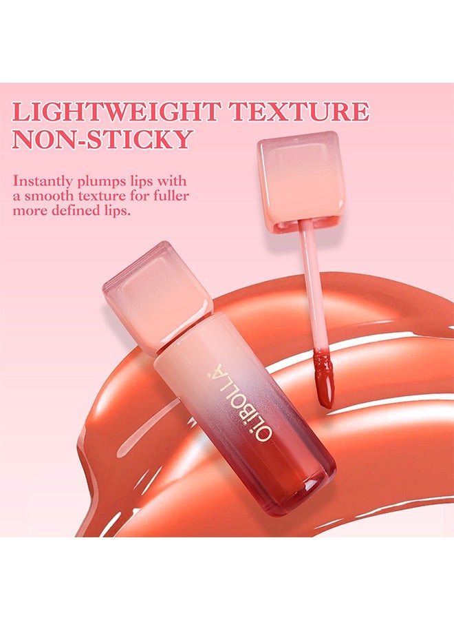 OLIBOLLA Jelly Tinted Glow Tint , Hydrating Lip Gloss with Long-Lasting Moisture, Lip Stain, Lightweight, Radiant Shine, Perfect for Daily Use #02 - Image 5
