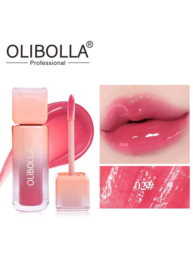 OLIBOLLA Jelly Tinted Glow Tint , Hydrating Lip Gloss with Long-Lasting Moisture, Lip Stain, Lightweight, Radiant Shine, Perfect for Daily Use #02 - Image 2