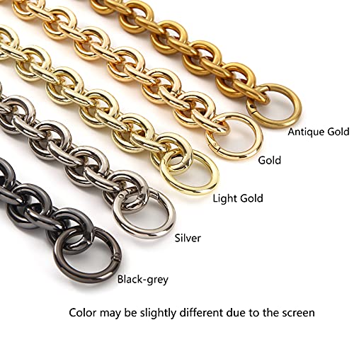 Xiazw Fashionable Heavy Aluminum O Shape Metal Chain Handle Shoulder Straps Replacement for Women's Handbag,Shoulder Bag (Gold) - Image 5