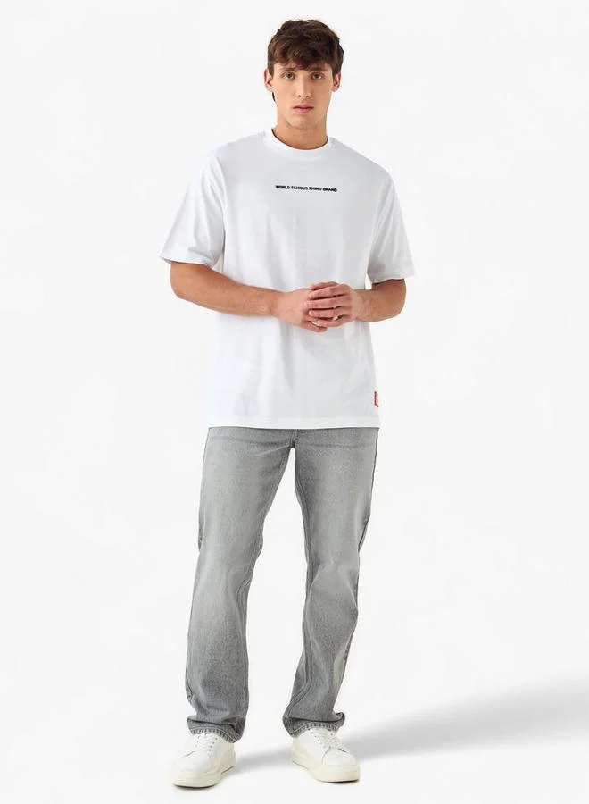 Ecko Unltd. Ecko Unltd Printed Crew Neck T-shirt with Short Sleeves