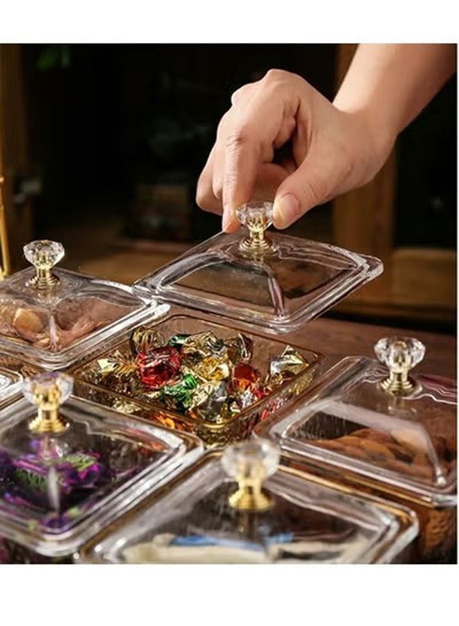 KLNAMAEAAN 3 Piece Independent Fruit Platter Serving Dishes Relish Tray Candy Box Dry Fruit Storage and Snacks Bamboo and wood pallet - Image 5