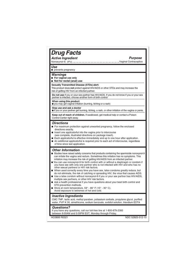 VCF - Vcf Vaginal Contraceptive Gel Prefilled Applicators With Spermicide 1 Box Of 10 Prevents Pregnancy Nonoxynol9 Kills Sperm On Contact Hormonefree Easy To Use Vcf Works Instantly. 10 Total - Image 1