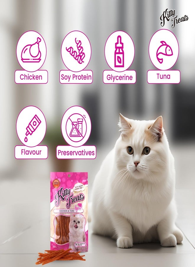 Rena Cellworld Cataholic Neko Dry Tuna and Chicken Treat for All Life Stages of Cat (30 G) - Pack of 2. - Image 4