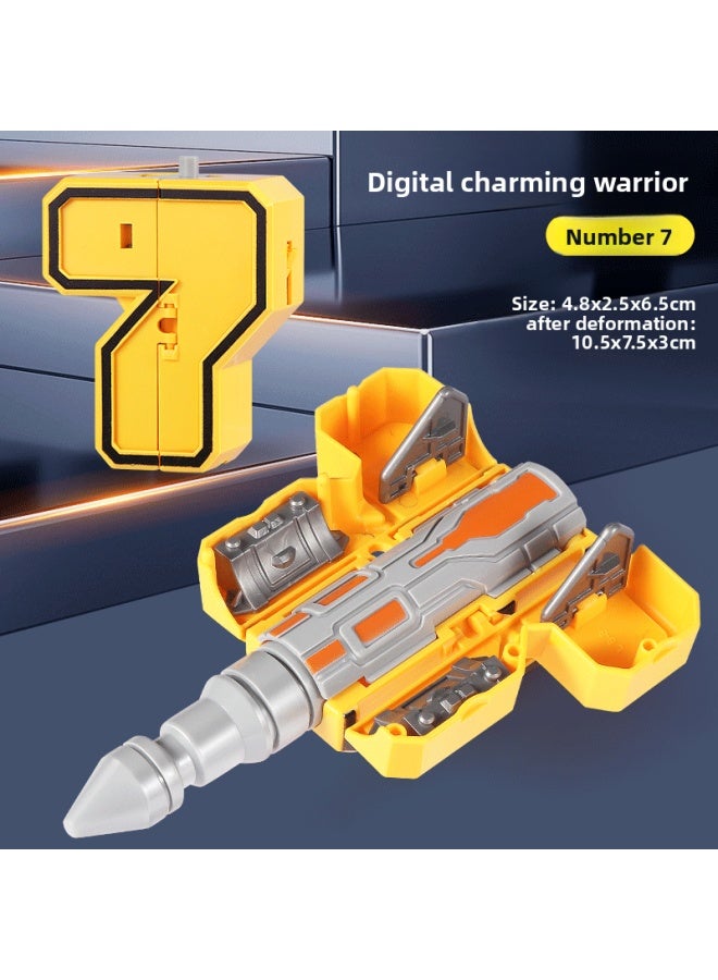 Children's Space Digital Transformation Assembly Robot Boy Toy Full Set Upgraded Thickeneded Individual Transformation