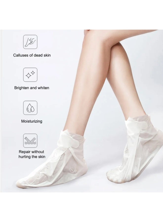 Aichun beauty 2Pcs Banana Foot Peeling Mask Whitening Moisturizing Exfoliating Wearable Sock Type Foot Masks Remove Dead Skin Cells Calluses Softens Peels Off Cuticles Repairs Dry Rough Cracked Feet 2x40G - Image 5