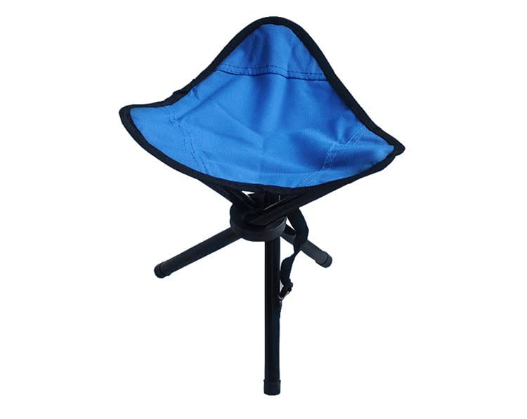 Kuber Industries Kuber Industries Portable Stool for Travelling Foldable Outdoor Sitting Chair Tripod 3 Leg Chair for Camping Picnic Hiking Blue Set of 1 Lightweight Travel Seat  - Image 4