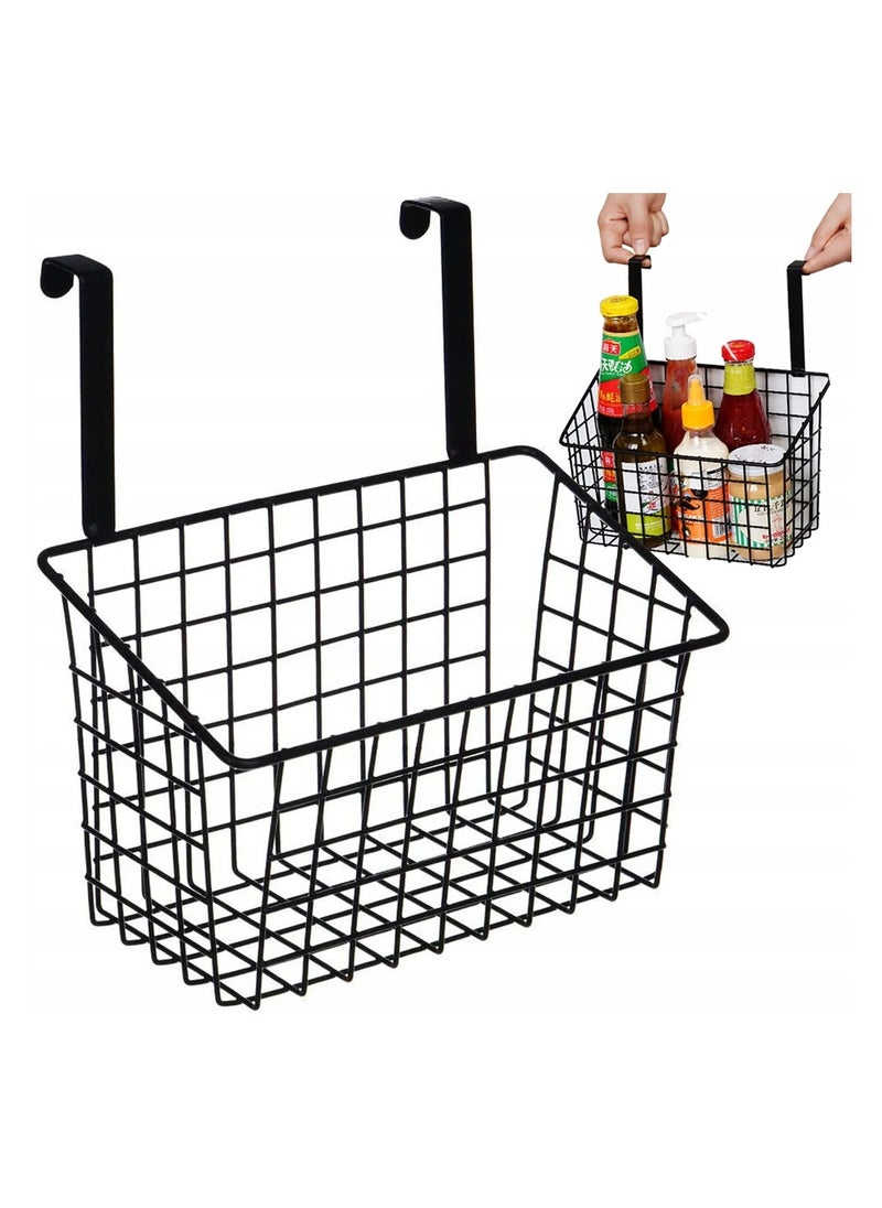 DubaiGallery - 2Pcs Styleys Iron Multifunctional Kitchen Rack Over The Cabinet Door Wire Storage Basket - Image 1