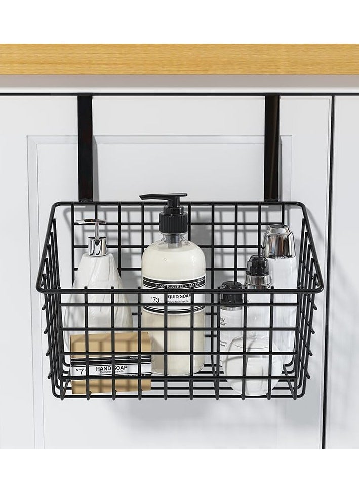DubaiGallery - 2Pcs Styleys Iron Multifunctional Kitchen Rack Over The Cabinet Door Wire Storage Basket - Image 1