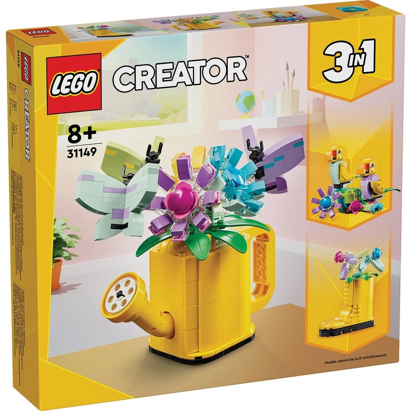 LEGO - Creator 3 in 1 Flowers in Watering Can 420 Pieces - 31149 - Image 1